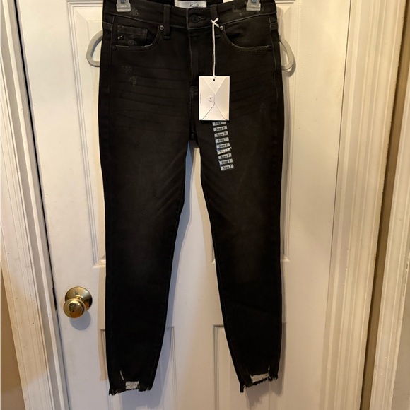 KanCan Denim - KanCan Distressed‎ Black Ankle Jeans